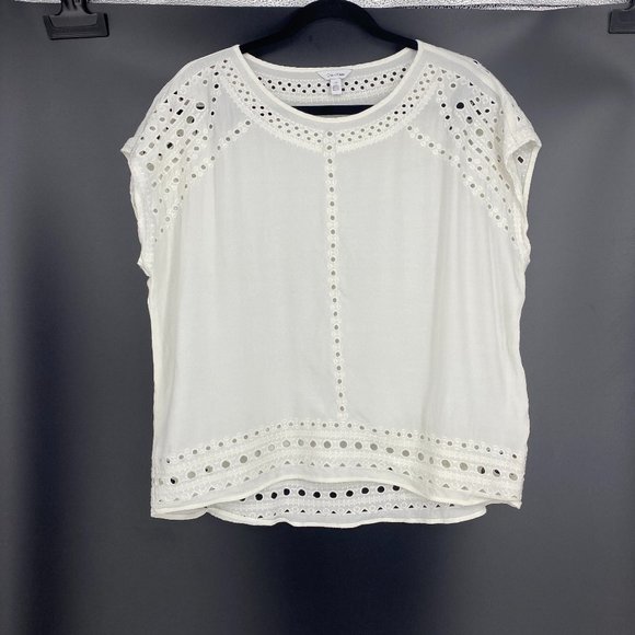 Calvin Klein - White Embroidered Eyelet Tunic - Picture 1 of 7